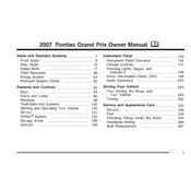 Pontiac Grand Prix 2007 manual cover