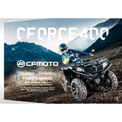 CFMOTO CFORCE 400 CF400AU 2020 ATV manual cover