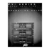 Peavey PV Series PV-1.3K Amplifier manual cover