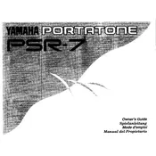 Yamaha PSR-7 Keyboard manual cover