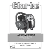 Clarke 2225222 Champ 3 Air Compressor manual cover