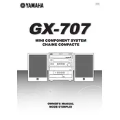 Yamaha GX-707 Mini Component System manual cover