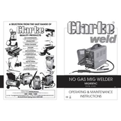 Clarke 6014001 MIG85ENC No Gas Mig Welder manual cover