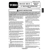 Toro Recycler II 21-inch 20435 Mower manual cover