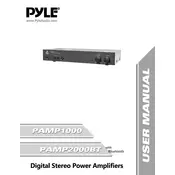 Pyle PAMP2000BT Amplifier manual cover