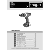 Scheppach CDD45-20ProS 5909222900 Drill manual cover