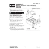 Toro Workman 1100 Twister 07290 Stake Side Kit manual cover