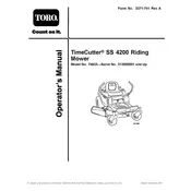 Toro TimeCutter SS 4200 74623 Mower manual cover