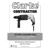 Clarke 6480215 CON720RHD Rotary Hammer Drill manual cover