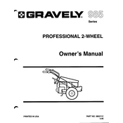 Gravely 985 Series 985103 1995 Tractor manual cover