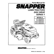 Snapper RLT115D331B Series 1 Tractor manual cover