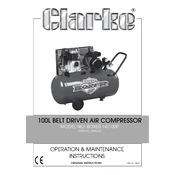 Clarke 2245205 Boxer 14 100p Air Compressor manual cover