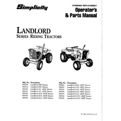 Simplicity Landlord Series 990308 Tractor manual cover