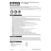 Sealey MCL500 Lift manual cover