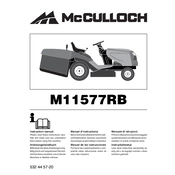 McCulloch M11577RB manual cover