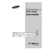 Samsung DVD-V5650 DVD Player manual cover