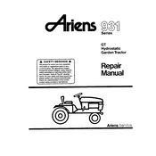 Ariens 931 Series 931005 Tractor manual cover