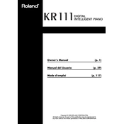 Roland KR-111 manual cover