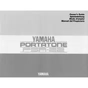 Yamaha PSR-22 Keyboard manual cover