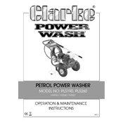 Clarke 7330340 PLS190 Petrol Power Washer manual cover