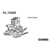 Casio KL-7200E Label Printer manual cover