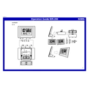 Casio IDR200 Clock manual cover