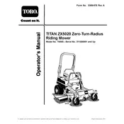 Toro Titan ZX5020 74840 Mower manual cover