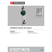 Parkside PKZ 1000 A1 3907405974 IAN 3166981904 Chain Hoist manual cover