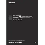 Yamaha PSR-S650 Keyboard