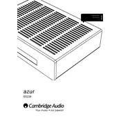 Cambridge Audio Azur 651W Amplifier manual cover