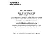 Toshiba 24D1434DG TV manual cover