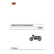 Moto Guzzi V7 Racer Motorcycle manual cover