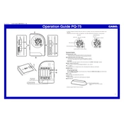 Casio PQ75 Clock manual cover