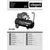 Scheppach HC110DC Black 5806105903 Compressor manual cover