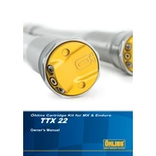 Öhlins TTX22 Cartridge Kit manual cover