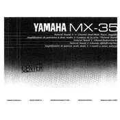 Yamaha MX-35 Amplifier manual cover