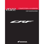 Honda CRF450R 2022 Motorcycle manual cover