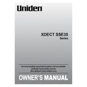 Uniden XDECT SSE35 Series Telephone manual cover