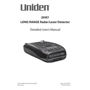 Uniden DFR7 Detector manual cover