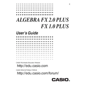 Casio ALGEBRA FX 1.0 Plus Calculator manual cover