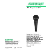 Shure BG1.1 Microphone manual cover