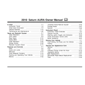 Saturn Aura 2010 manual cover