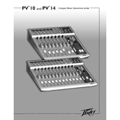 Peavey PV 14 Mixer manual cover