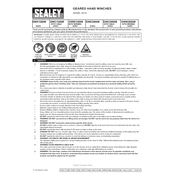 Sealey GWC1200M Winch manual cover