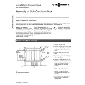 Viessmann Vitogas 100 GS1 Series Assembly of Split Cast Iron Block Boiler manual cover