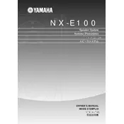 Yamaha NX-E100 Speaker manual cover