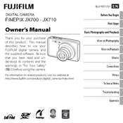 Fujifilm FinePix JX700 Camera manual cover