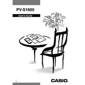 Casio PV-S1600 Pocket Viewer manual cover