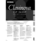 Yamaha Clavinova CLP-265GP Piano manual cover