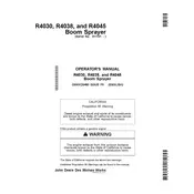 John Deere R4030 Sprayer manual cover